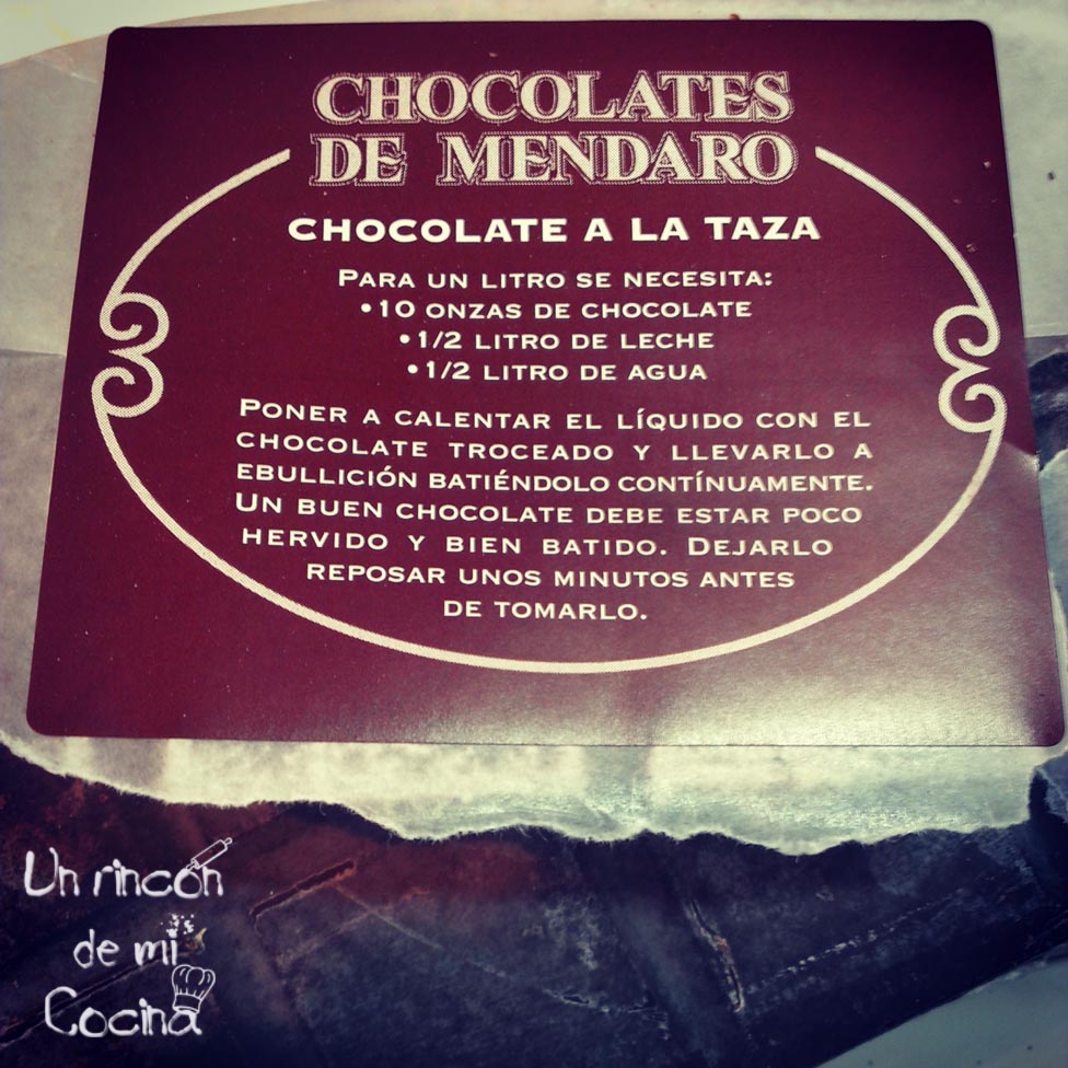 receta chocolate